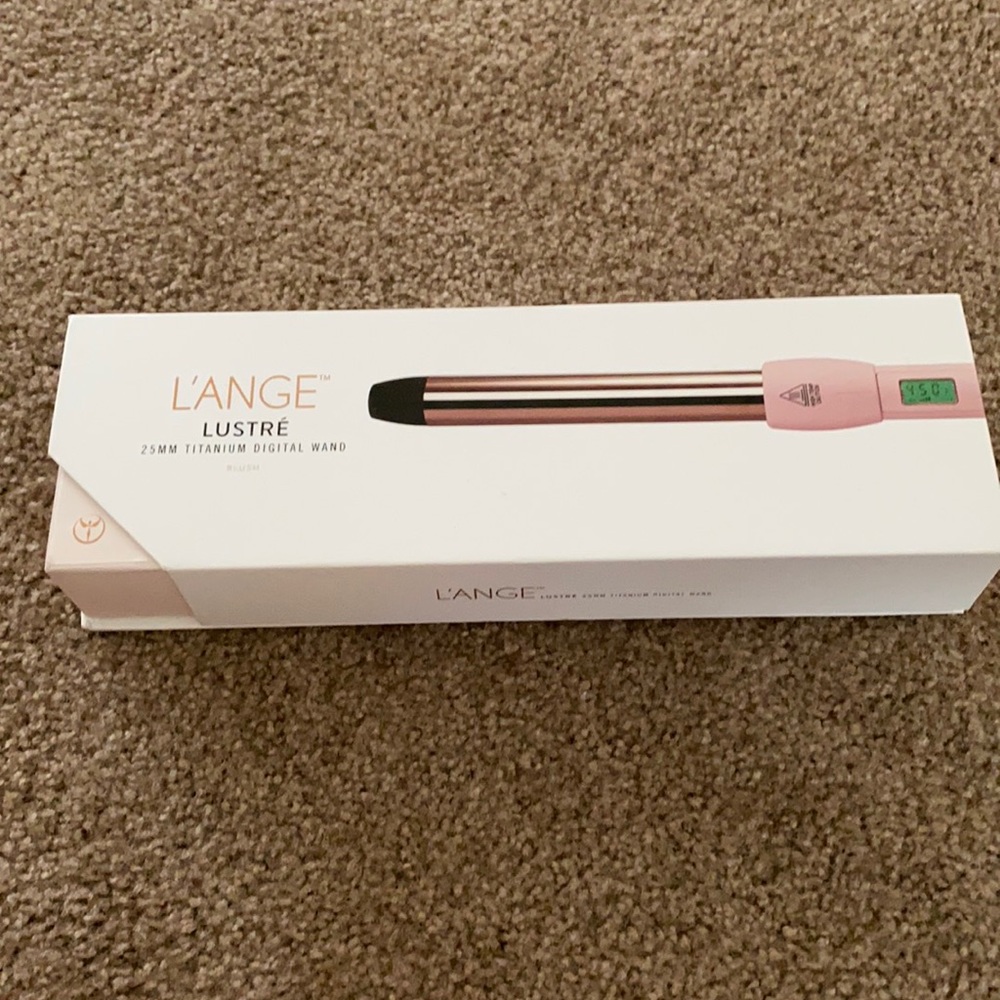 L’ange Lustre titanium curling wand 25mm rose gold